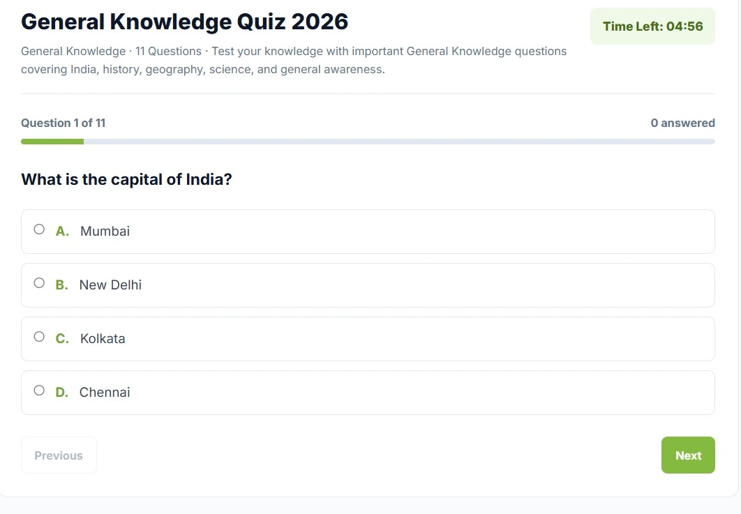 Master Your Exam Preparation with Our Online Quiz System